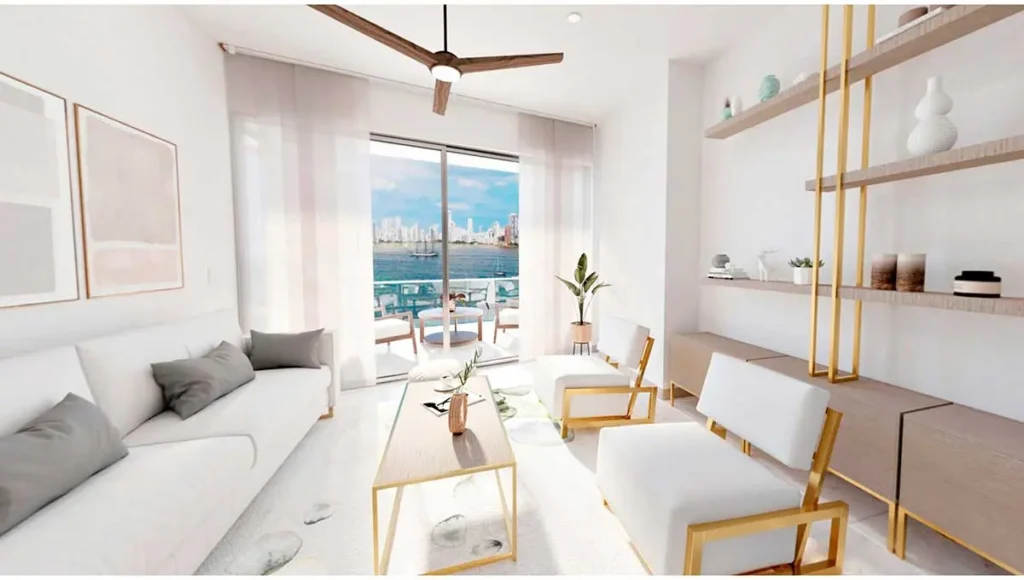 Apartamento zona social en Crystal Bay Tower