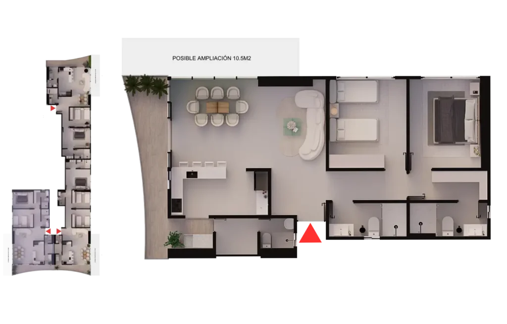 Plano del apartamento Tipo 1 de Marduk Tower